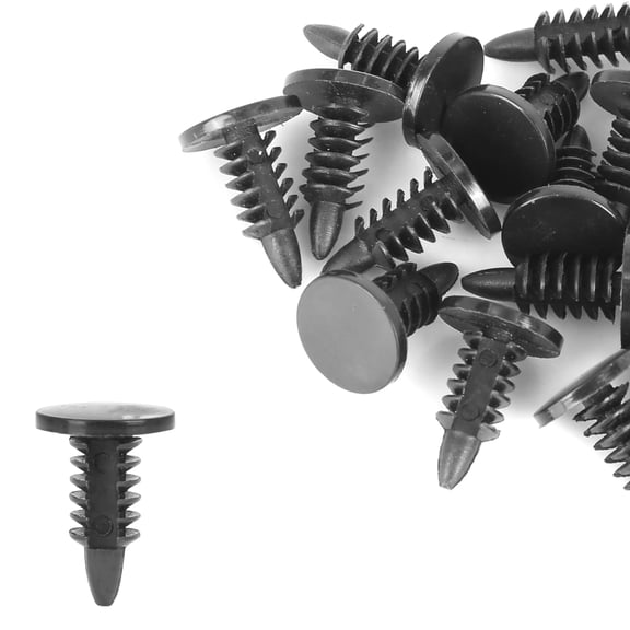20 Pcs 6mm Hole Dia Car Plastic Bolt Rivets Fasteners Trim Panel Retainer Clips Black for GM