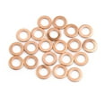 thumbnail image 1 of 20 Pcs 6mm Inner Dia Copper Washers Flat Sealing Gaskets Rings, 1 of 5