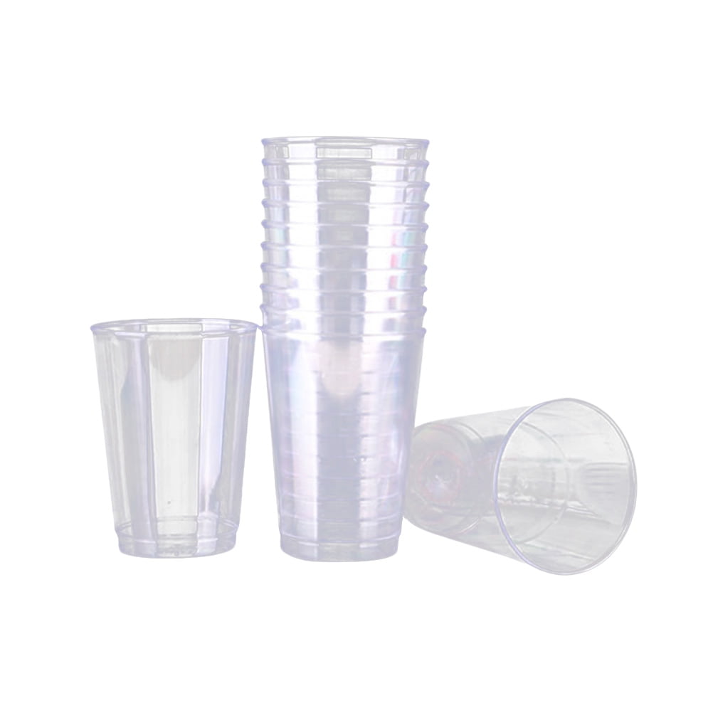 20 Pcs 8OZ 250ML Disposable Transparent Hard Plastic Tasting Cups