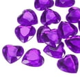 thumbnail image 1 of Uxcell 20Pcs Acrylic Flat Back Rhinestones 30mm/1.2 inch Heart Artificial Gemstone for Crafts Jewelry Making Deep Purple, 1 of 7