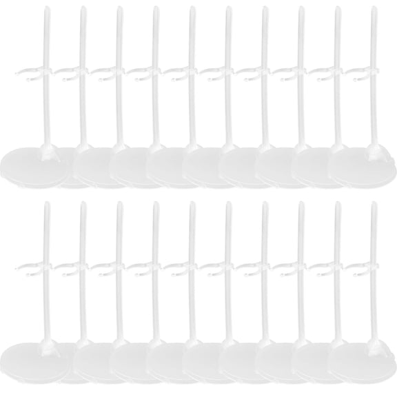 20 Pcs Adjustable Doll Stands,Transparent Stand Support for Dolls,Mini Display Holder,Plastic Doll Display Holders,Adjustable Transparent Display Stand Support for 11 To 13 inch Tall Dolls,White