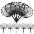 thumbnail image 1 of Homoyoyo 20Pcs Black Plastic Hand Fan Frames for Craft Kits, Elegant Wall Decorations and Creative Art Projects, 1 of 6