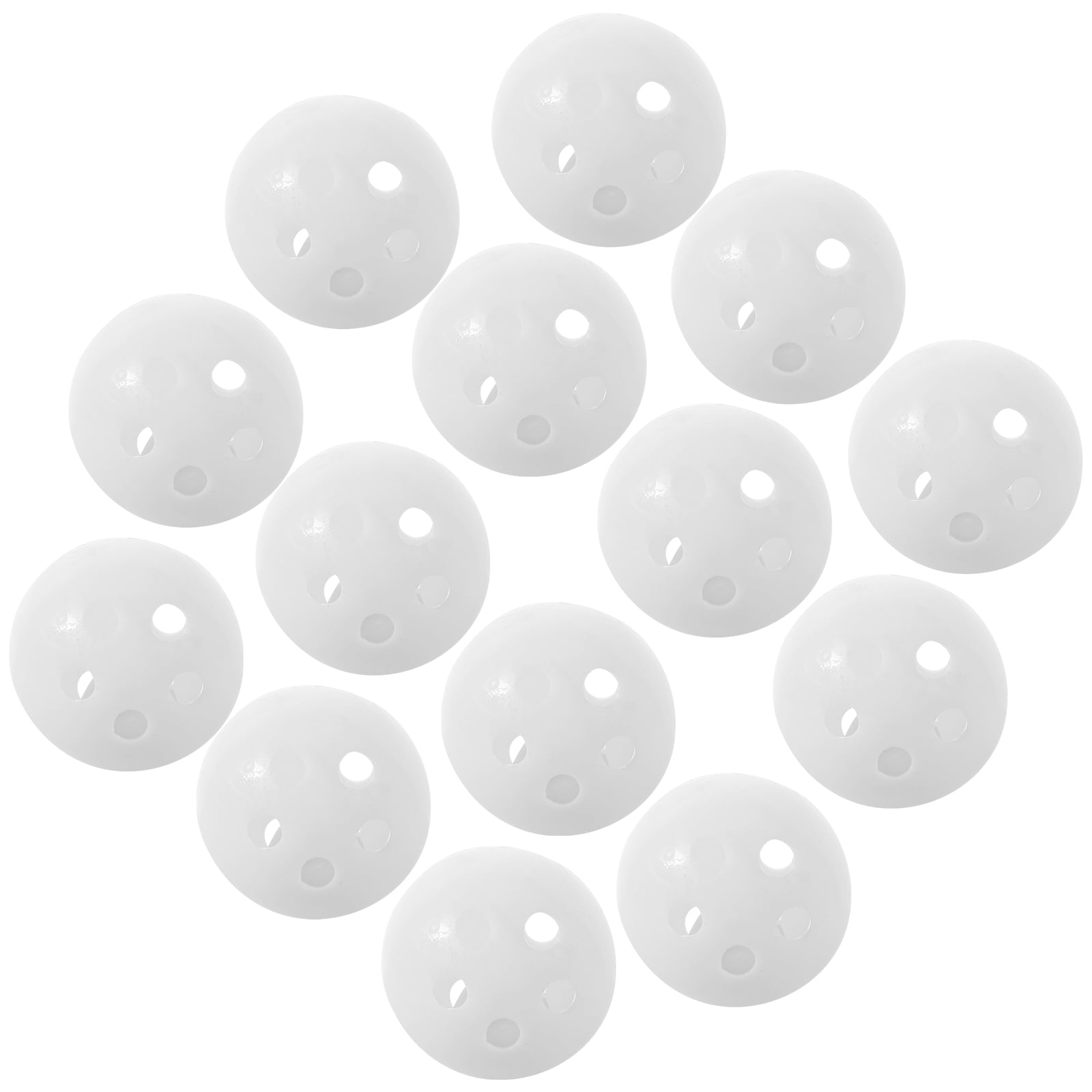 20 Pcs Air Flow Hollow Balls Plastic Training Balls for Practice (White