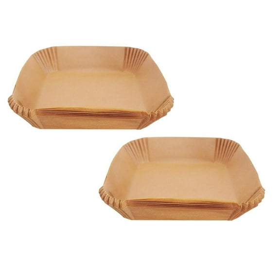 20 Pcs Air Fryer Liners Disposable, Parchment Paper, Disposable Air Fryer Paper Liners for 5-8QT Air Fryer, Non-Stick, Square Liners Free of Bleach, 7.87x7.87 Inch, Brown