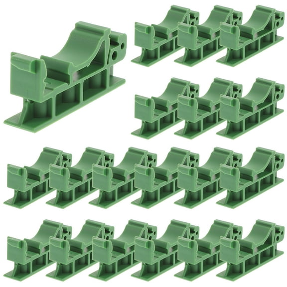 20 Pcs Angle Iron with Holes Din Rail Enclosure Pcb Mounting Bracket Adapter Clip Nylon
