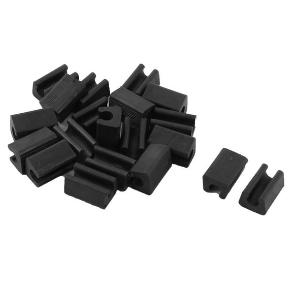 20 Pcs Antislip U Shape 8mm Chair Foot Cover Table Leg Protector