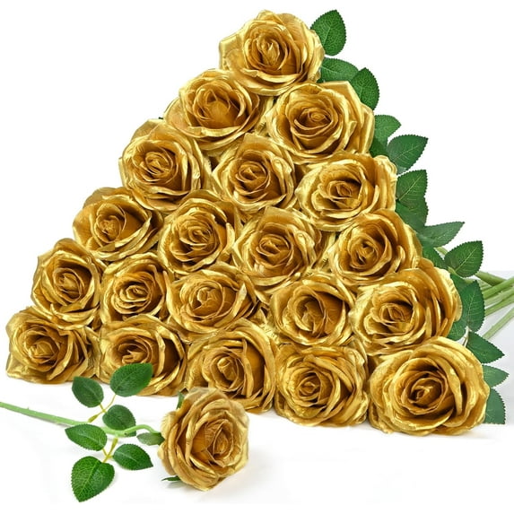 20 Pcs Artificial Black Roses, 4'' Big Flower Head, Velvet Real Touch Silk Roses, Lifelike Bouquet Long Stems Roses for Halloween Decor, Vintage Weddings and Modern Home Decor