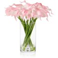 thumbnail image 1 of 20 Pcs Artificial Calla Lily Flower,Bridal Bouquets,Fake Latex Flowers for Wedding Mother's Day Easter Christmas Home Party Decor (Pink), 1 of 8