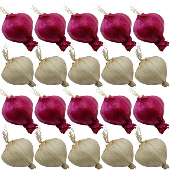 20 Pcs Artificial Garlic White Purple Realistic Foam Vegetable Garlic Decoration