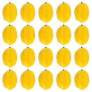 20 Pcs Artificial Lemons Fake Faux Fruits in Yellow 3 Inch Long X 2 Wide