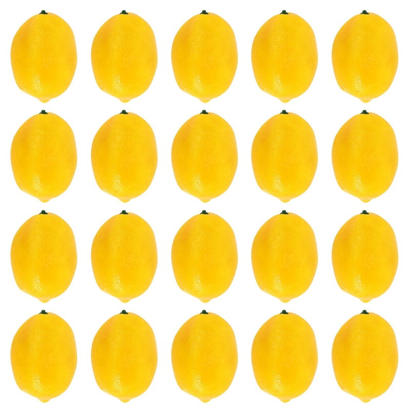 20 Pcs Artificial Lemons Lemons Faux Lemons Fruits in Yellow 3 Inch