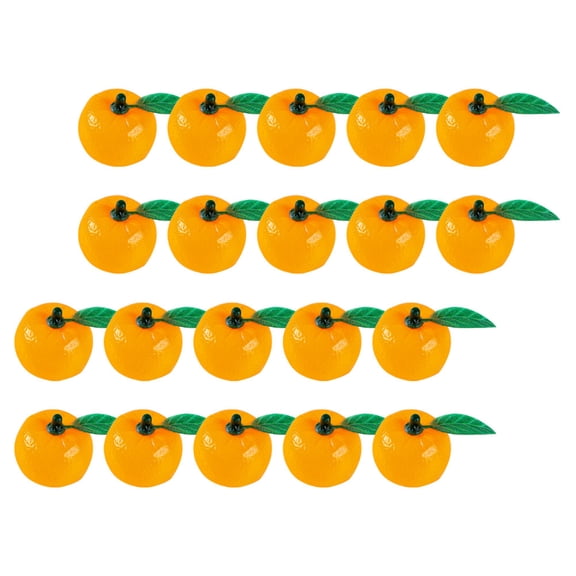 20 Pcs Artificial Orange Fruit Set, Realistic Mandarin Simulation Faux Fruit Decor, PVC Foam Home Decoration