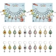 thumbnail image 1 of 20 Pcs Avocado with Number Stitch Markers Alloy Enamel Crochet Stitch Marker Charms Locking Stitch Marker with Brass Leverback for Knitting Weaving Sewing Accessories Quilting Jewelry Making, 1 of 6