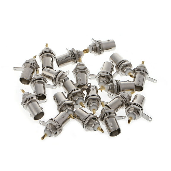 20 Pcs BNC Female Connectors Panel Chassis Mount Monitor Accessories