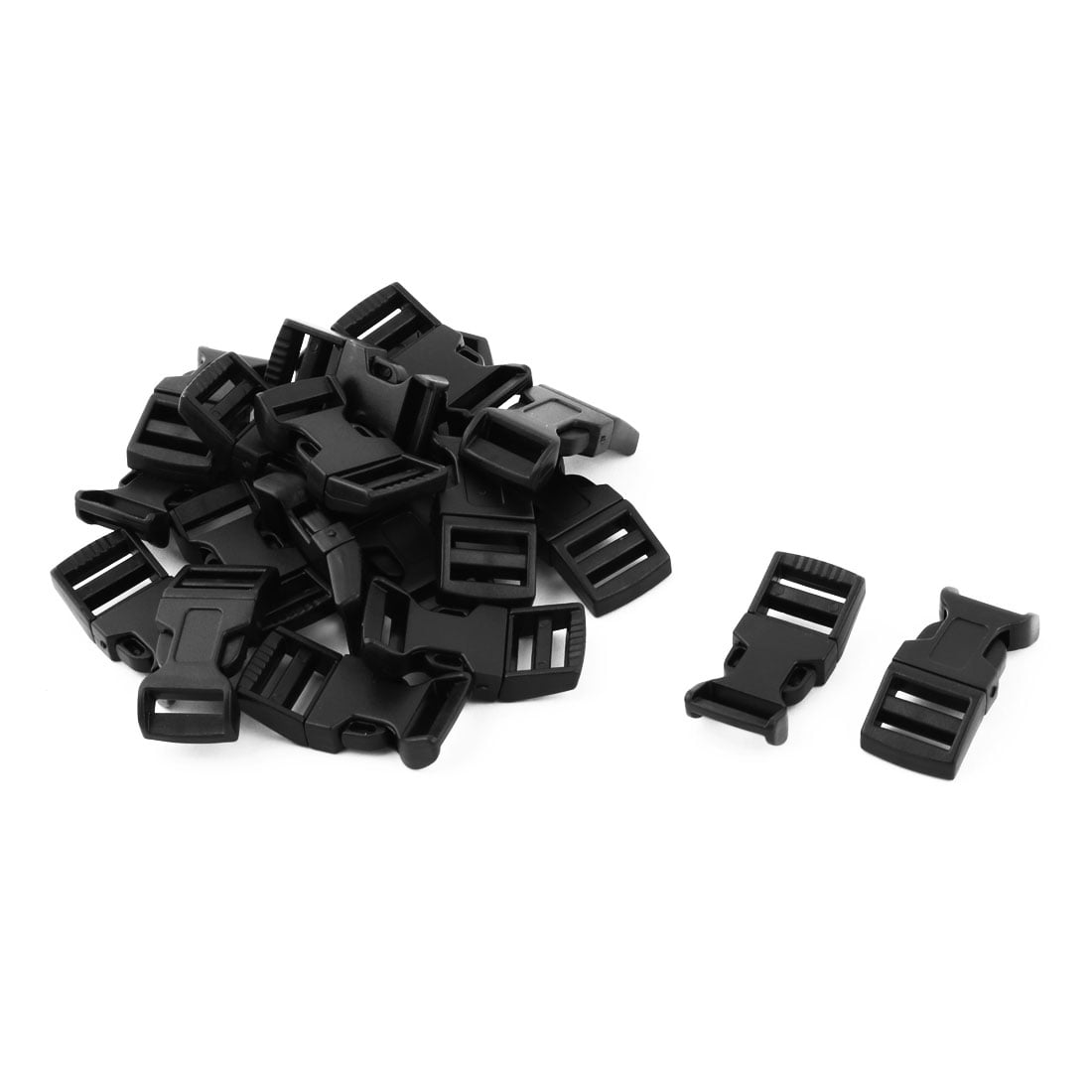 Uxcell 30 Pcs 5/8 Straps Plastic Sewing Fasteners Quick Release Buckle  Secure Clasp Black 