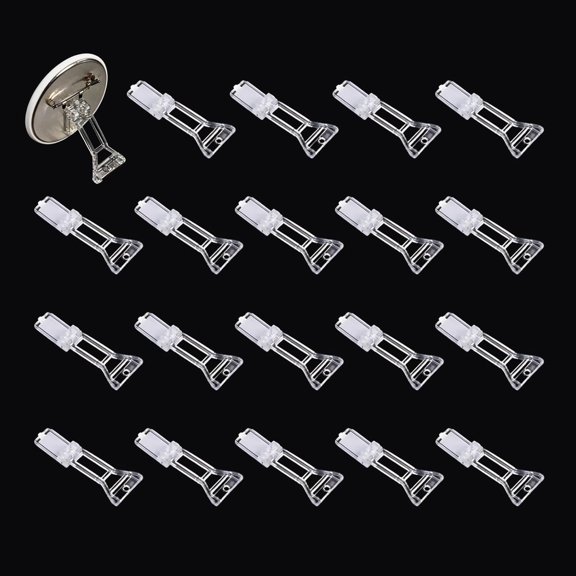 20 Pcs Badge Button Base Stands, Clear Badge Button Display Stand, Self-adhesive Foldable Small Acrylic Display Easel Holder for Pocket Buttons Badge Pins Trading Card Sleeves