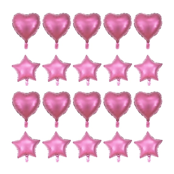 20 Pcs Balloon Ornaments Party Pentagram Club Decorations Balloons Metallic Heart