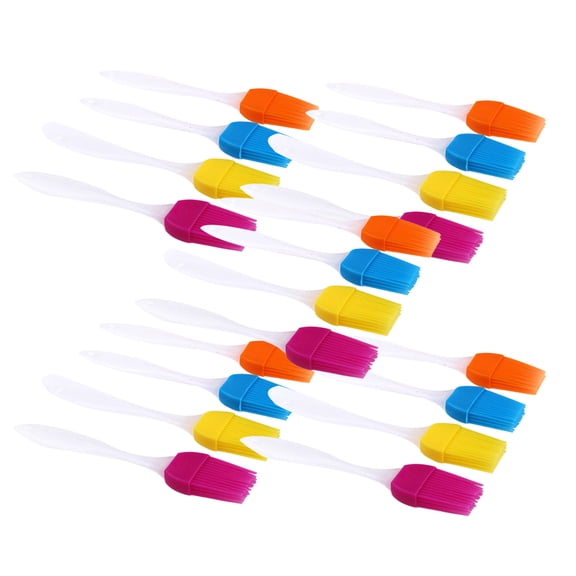 FUEENIRVA Silicone Baking Basting Brush Set, 20 Pcs Random Colors for Spreading Sauces, Marinades, and Cooking