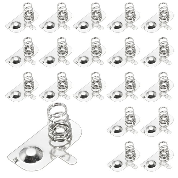 20 Pcs Battery Spring Contact Plate 20mm x 9.5mm Round Negative Positive Bipolar Conversion Nickeling Plate