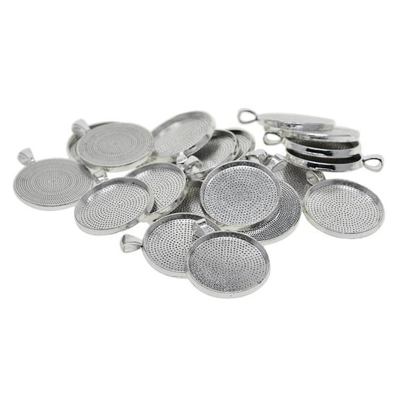 20 Pcs Bezel Settings Bezel Base Round Cabochon Bezel with 30mm Bezel Inner Diameter Great diy for Home Jewelry Making