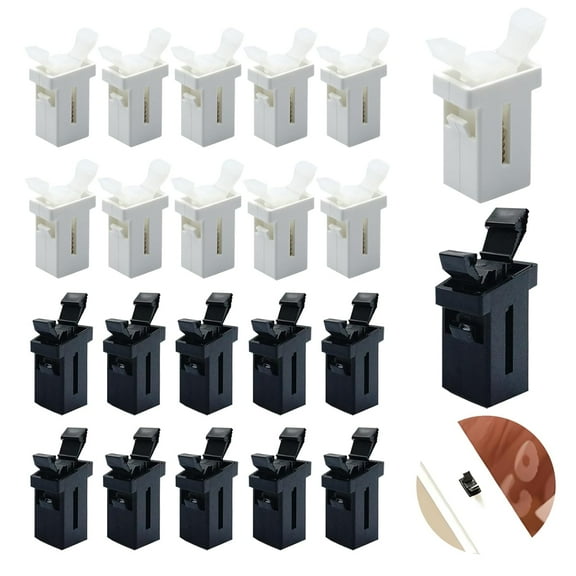 20 Pcs Bin Lid Clasps Set Compatible With Brabantia Waste Bins, Touch Top Lid Bin Latch Lock, Flexible Bin Lid Catch Compatible With Brabantia Waste Bins 20L, 30L, 40L, 45L, 50L