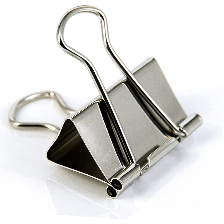 20 Pcs Binder Clips, 1.25 Inches Large Binder Clips, Premium Silver Binder  Clips Large Clips for Paperwork, Upgrade Paper Clamps for School, Office