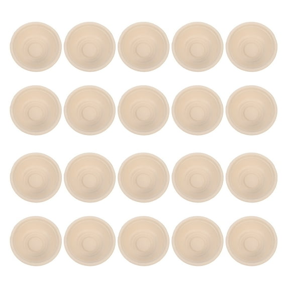 BESTYASH Disposable Paper Bowls Beige Multi-Function Outdoor Accessory for Camping 20Pcs