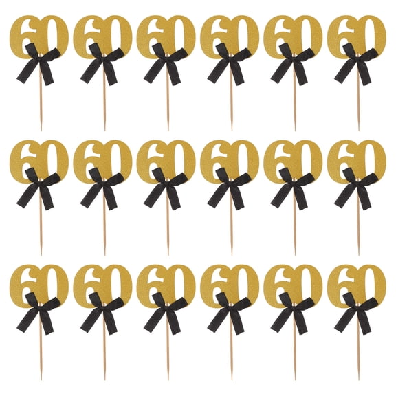 TABLZONE 20-Pack Assorted Colorful Cake Toppers for Birthday Cakes and Decoration Party Supplies