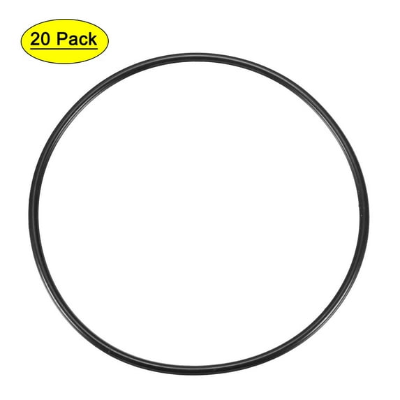 20 Pcs Black 66mm x 2mm Rubber Oil Resistant Sealing Ring O-Type Grommets