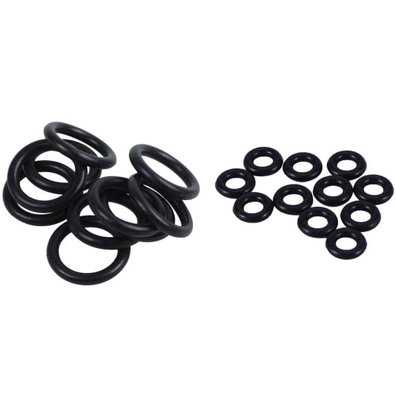 20 Pcs Black Rubber Oil Seal O-Rings Seals Washers, 10 Pcs 16 X 2.5 X 11mm & 10 Pcs 8 X 4 X 2 mm