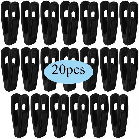20 Pcs Black Velvet Hangers Clips, Pants Hangers Velvet Clips, Strong Finger Flocked Clips for Thin Felt Hangers