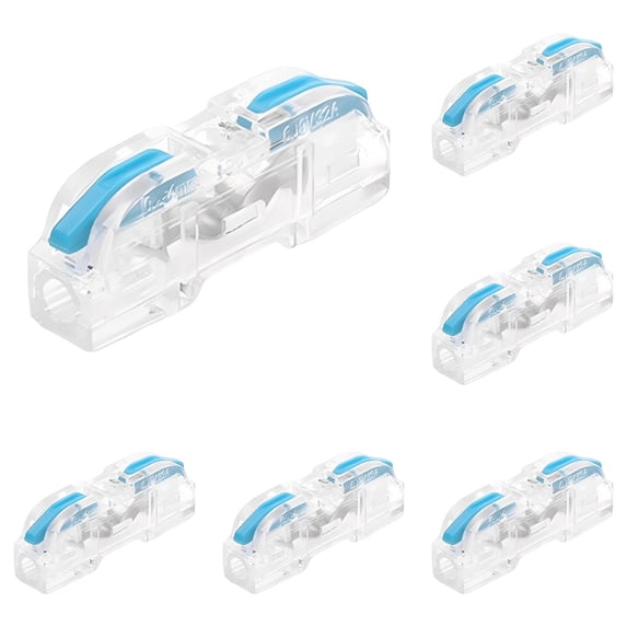 20 Pcs Blue Lever Wire Connectors, 1 to 1 Inline Quick Splice Lever ...