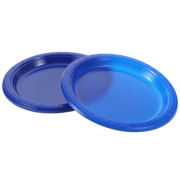 20 Pcs Blue Round Paper Plate Disposable Platter Plates Platos Para Fiestas Desechables
