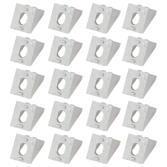 NIAIZEK 20Pcs Aluminum Corner Braces for Industrial Frames, Heavy Duty Profile Accessories for Structural Support