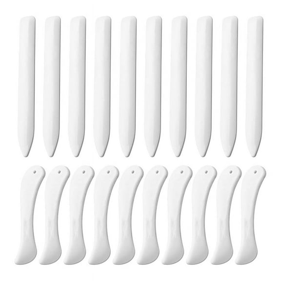 20 Pcs Bone Folder Tool - Plastic Bone Folder Paper for Card Making, Leather Cards, DIY Handmade Burnishing, Bookbinding