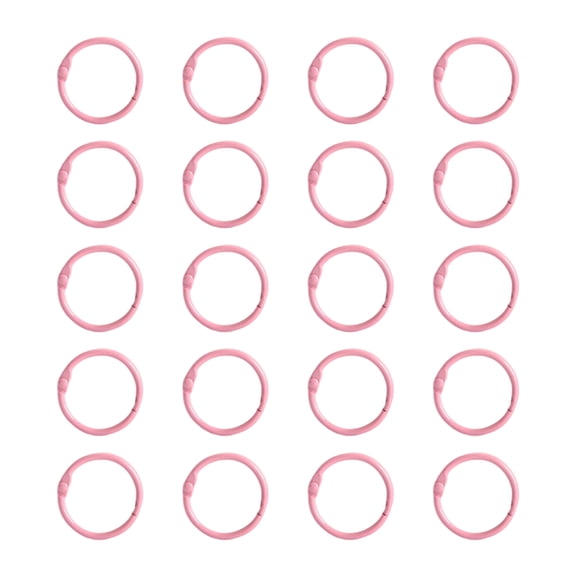 20 Pcs Book Rings 25mm Indexes Cards Rings Bookbinding Rings Easy to Use for Binding Paper Scrapbooks and Albums