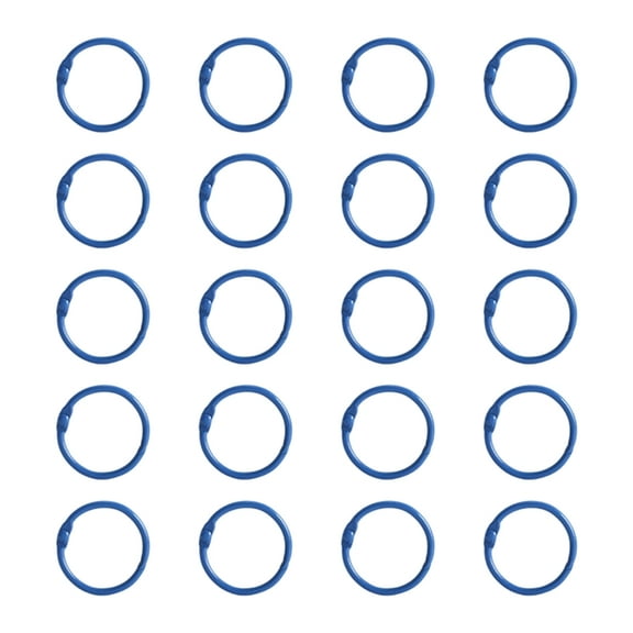 20 Pcs Bookbinding Rings 25mm Metal Loose Leaf Connectors for Binding Paper