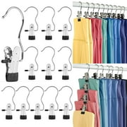 20 Pcs Boot Hangers Clips, Portable Laundry Hooks Hanging Clips w/Rubber, 360° Rotating Heavy Duty Pants Hangers Hanging Hooks Clip for Closet and Storage for Workout Sets, Hat