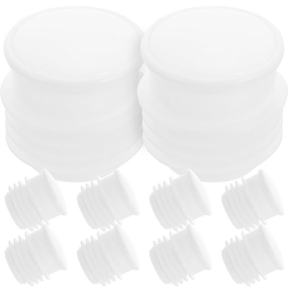 MEIBUTYUP Universal Insulated Bottle Plugs White PP Material Creative Design 20 Pieces for Bottles and Containers