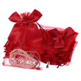 thumbnail image 1 of Uxcell 20 Count Bow Organza Gift Bags, Wedding Favor Bag Wine Red 4.3" x 6.3", 1 of 7