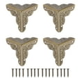 thumbnail image 1 of 20 Pcs Box Edge Guard, 25mm Decorative Box Corner Cover, Vintage Stair Dust Corners with Screws, Bronze, 1 of 6