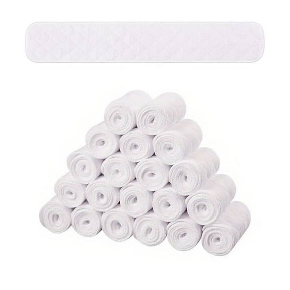 20 Pcs Bra Liners for Sweat, 18x3 Inch 3 Layer Washable Rectangle Cotton, Under Breasts Pads, for Women Absorb Sweating Womenswear Comfort