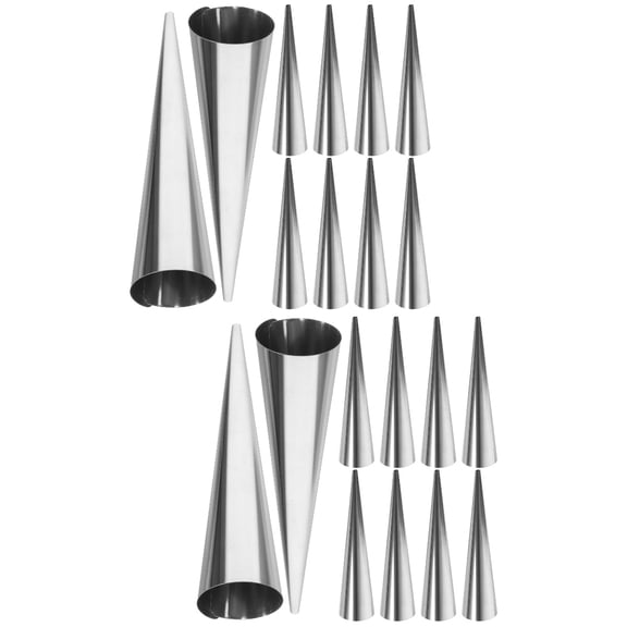 20 Pcs Nonstick Bread Mold Set for Baking Pancakes, Ice Cream Cone, Croissant Shaped Molds