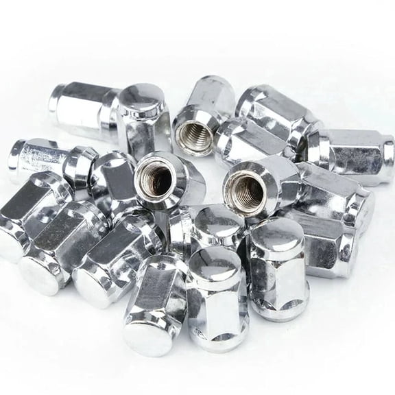20 Pcs Bulge Lug Nuts 12x1.5 Chrome Fit for Ford Escape Fusion Focus Tires