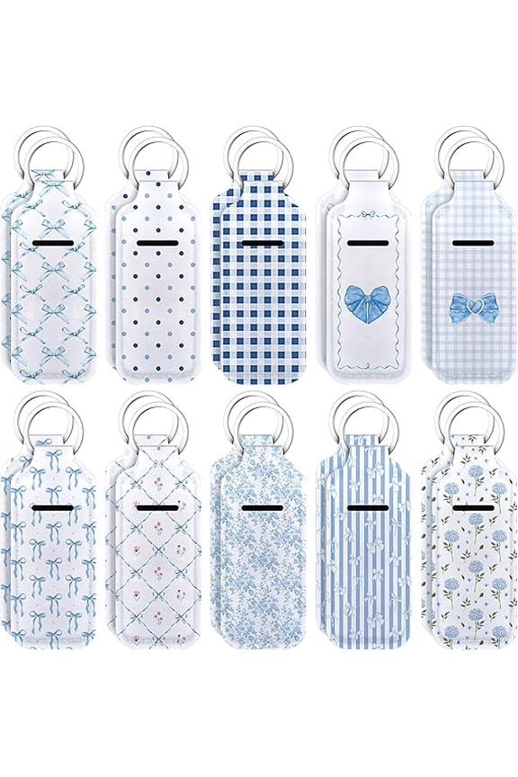 20 Pcs Bulk Coquette Bow Lipstick & Lip Balm Holder Keychain - Valentine's Day Birthday Party Favor