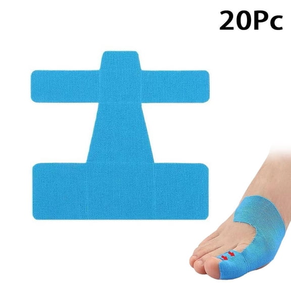 20 Pcs Bunion Correction Tape, Elastic Muscle Support Bandage for Big Toe Valgus & Toe Spreading Alignment