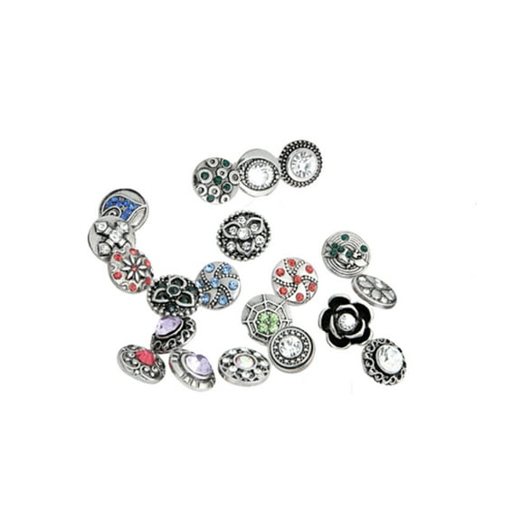 BESTOYARD 20 Pieces Durable Alloy Buttons with Gemstone Inlay for Jewelry Crafts 12MM