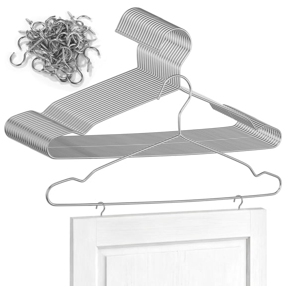 20 Pcs Cabinet Door Painting Hanger Set, Including 100 Pcs Zinc Plated Metal Screw-in Cup Hooks, 15.7 in Sturdy Stainless Steel Paint Drying Rack, Versatile for DIY Projects