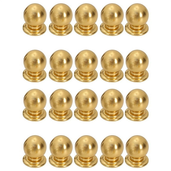 20 Pcs Cabinet Knobs Round Ball Bathroom Dresser Knobs, Modern Hardware for Kitchen Gold