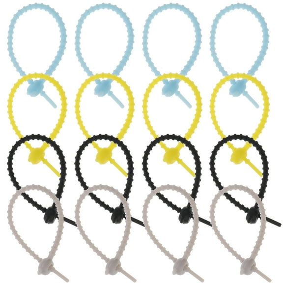 20 Pcs Cable Management Ties Computer Silicone Cord